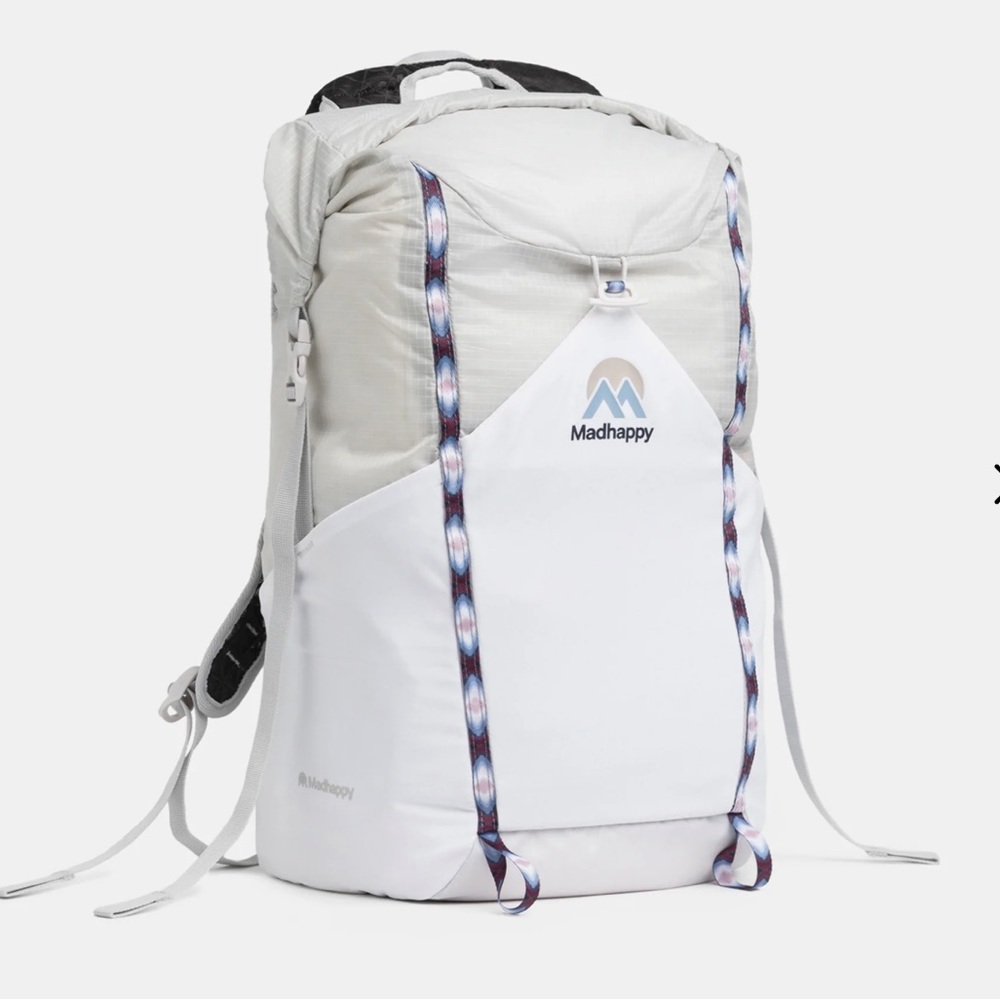 Madhappy Columbia 22L Backpack in White/Silver/Grey